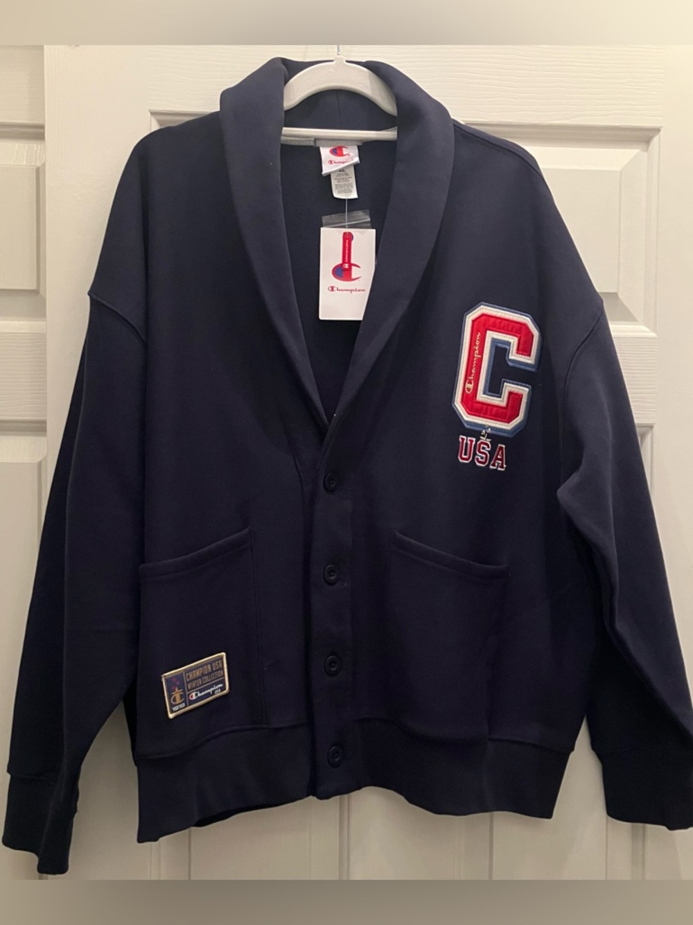 Champion Shawl Neck Fleece Shawl Sweater